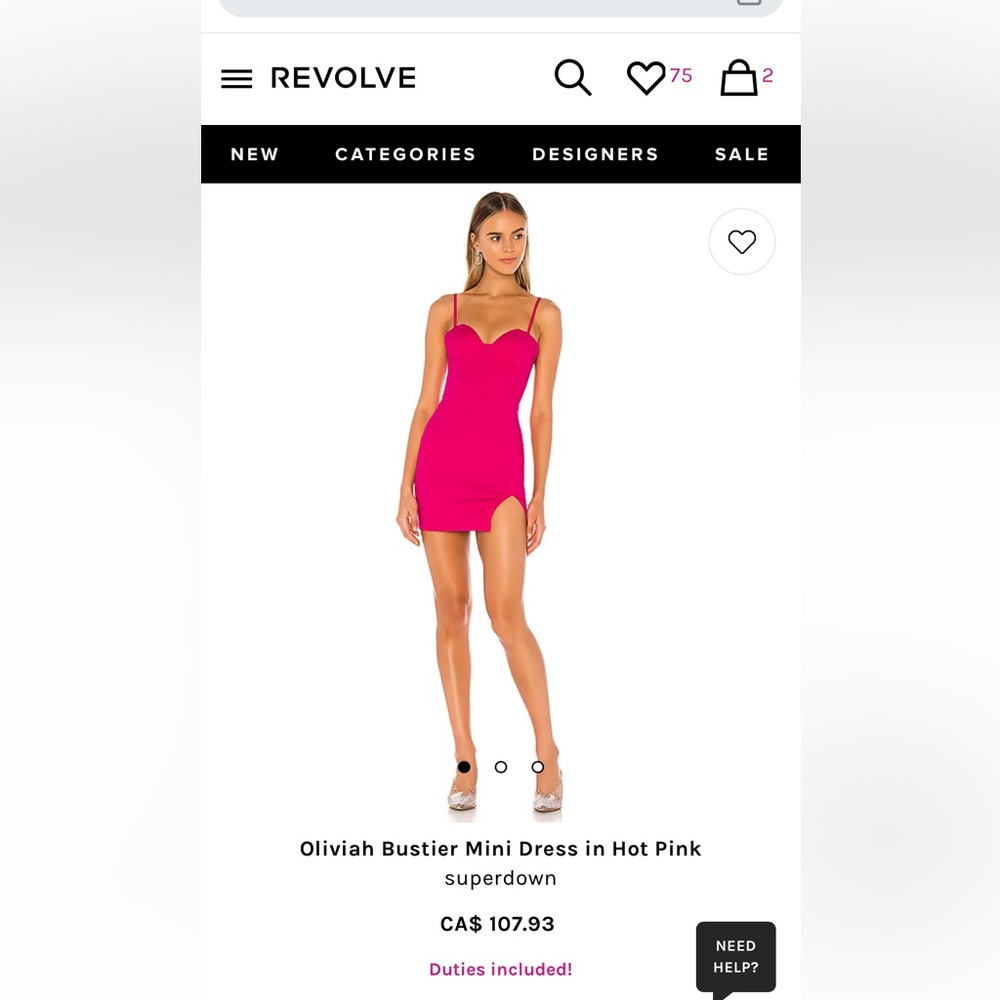 Superdown dress in hot pink xs from Revolve.